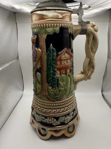 Vintage 10" Deutsche Bierstein Spieluhr, Schweizer Uhrwerk - Brahms Wiegenlied - Bild 1 von 6