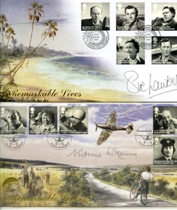 2014 PEOPLE GREAT BRITAIN BUCKINGHAM FDC x2 SIGNED SUE LAWLEY+VIRGINNIA McKENNA - Picture 1 of 1