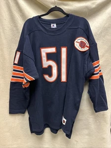 Maglia Dick Butkus Vintage anni 90 Champion NFL Throwbacks Chicago Bears #51 XL - Foto 1 di 6
