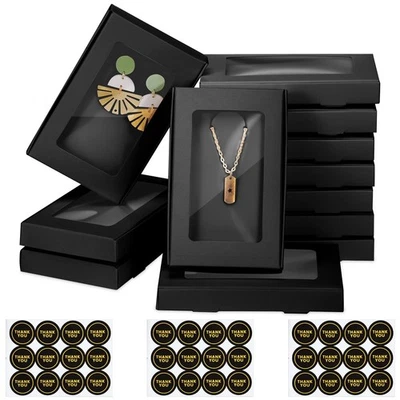 Cajas de embalaje de joyas de 30 piezas cajas de regalo cajas de papel de 5,4 x 3,4 x 0,7" con... Foto 1 de 4