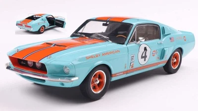 MODELLINO AUTO STATICO SOLIDO SHELBY GT500 N.4 RACING TRIBUTE 1967 SCALA 1:18 - Immagine 1 di 4