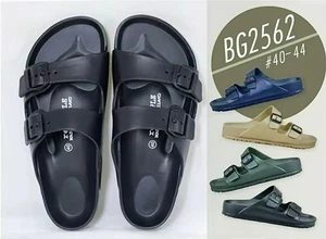 Unisex Rubber Comfort Sandals Non-Slip Soft Rubber Slides Summer Travel Slippers - Picture 1 of 21