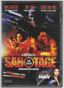 Marc Dacascos  Carrie-Anne Moss   SABOTAGE   UNCUT    (DVD)  FSK 18 - Imagen 1 de 2