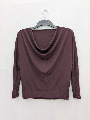 Blusa Top All Saints Mujer Pequeña Borgoña Cuello Capucha Informal Inteligente Vicki Foto 1 de 4