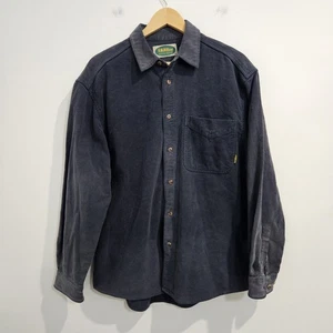 Camisa RM Williams Vintage Azul Marino Moleskin Abotonada Manga Larga Talla Mediana - Imagen 1 de 14
