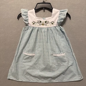 Marie Nicole XL Girl Dress Bee Accent White Blue Striped NWT - Picture 1 of 11