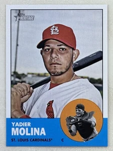Yadier Molina 2012 Topps Heritage #172 Sports Cardinals Catcher Trading Card - Picture 1 of 2