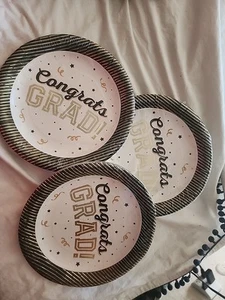 Graduation Paper Plates 3 Pack, 36 Plates Total, Congrats Grad - Picture 1 of 3