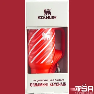 Stanley Mini Quencher Candy Cane Twist Christmas Ornament Keychain 2025 Target - Picture 1 of 4