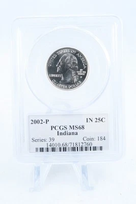 2002-P PCGS MS68 Indiana State Quarter Business Strike 25C - Image 1 of 2