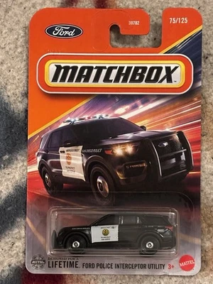 2025 Matchbox #75 Ford Police Interceptor Utility SAN DIEGO POLICE Lot Of 4 Cars - Image 1 of 4