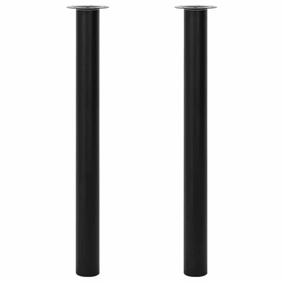 2 x Teleskopfuß Tischfuß Stützfuß Tischbein Schwarz 710 mm-1100 mm - Bild 1 von 4