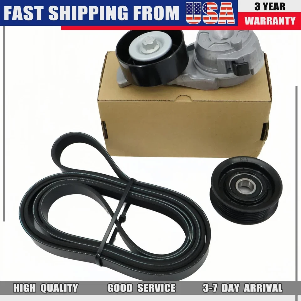 3x Serpentine Belt Drive Component Kit for Lincoln Town Car Ford Crown Victoria Foto 1 de 4