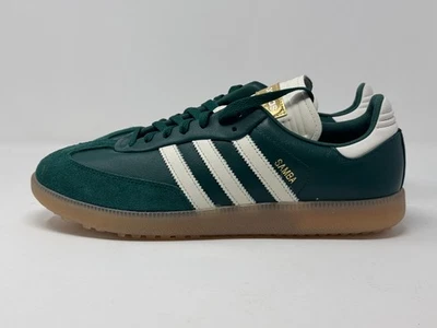 Туфли для гольфа Adidas Samba без шипов университетские зеленые белые резиновые мужские JP8652 - Изображение 1 из 4