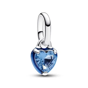 PANDORA Schmuck Anhänger Silber Blaues Chakra Herz 793042C02 - Bild 1 von 4