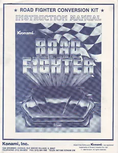 ROAD FIGHTER VIDEO ARCADE MANUAL DE JUEGO ORIGINAL 1984 Instrucciones de reparación de servicio - Imagen 1 de 1