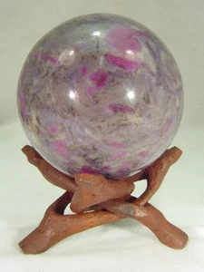 ABERW Naturheilrubin im Feldspat 3 5/8" Kugel Lapidar Wicca 7246D dl - Bild 1 von 2