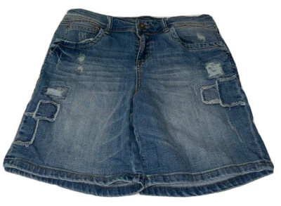 Bermudas INC Denim Distressed Talla 10 Lavado Medio Foto 1 de 4