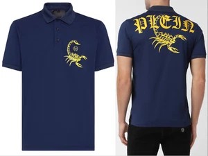 Philipp Plein Scorpion Polo Shirt Logo Patch Hemd T-shirt NewSeason 5XL - Picture 1 of 12