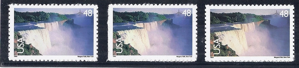 1999 US Scenic American Landscapes, SC C133 Niagara Falls Color variety Lot of 3 - Image 1 of 1
