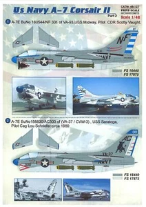 Print Scale Decals 1/48 L.T.V. A-7 CORSAIR II U.S. Navy Fighter Part 2 - Picture 1 of 3