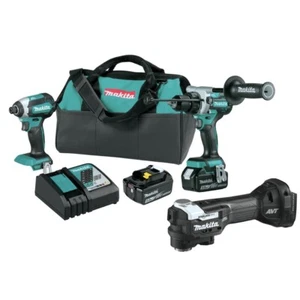 Makita 18V LXT Hammer Drill Driver w/ Impact Driver & Multi-Tool Bundle New - Picture 1 of 20