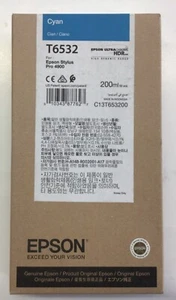 Epson Genuine OEM Cyan, Ultrachrome HDR, 200ml T653200 ink - Picture 1 of 2