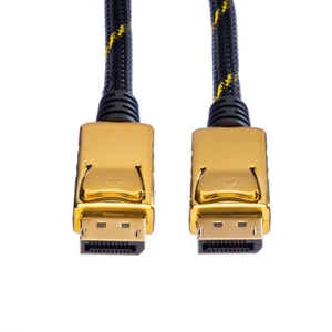 DisplayPort Kabel Gold, DP Stecker - Stecker, 3 m - 4096 x 2560 @60Hz (4K) - Bild 1 von 3