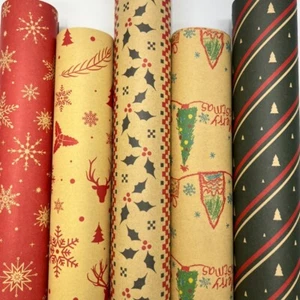 25 Sheets-70 X 50cm Per Sheet Kraft Wrapping Paper For Wedding Party Christmas - Picture 1 of 7