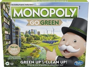 Hasbro Monopoly Go Green Edition Board Game - Picture 1 of 3