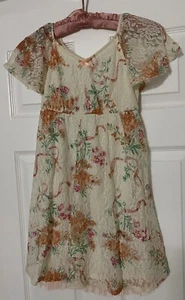 EUC! Girl’s Disney D-Signed Lace Floral Lined Dress size M 10/12 - Picture 1 of 4
