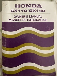 HONDA GX110/GX140 OWNER’S MANUAL - Picture 1 of 7