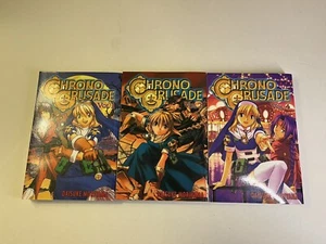 Chrono Crusade Manga Book Paperback Vol 1, 2 & 4 Daisuke Moriyama Ex-Library - Imagen 1 de 8