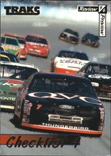1996 Traks Review and Preview #50 Checklist IV/Geoff Bodine's Car on front