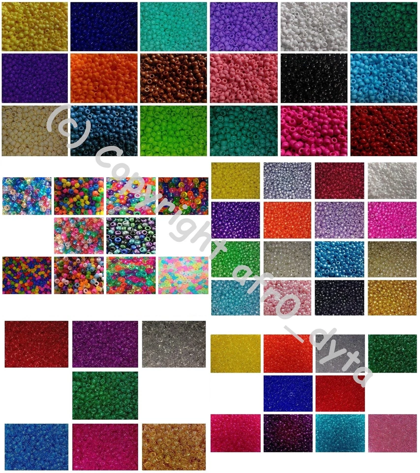 100 Pony Beads in Different Colours 9x6mm Barrel Shape For Jewellery 🎀 SALE 🎀 - Image 1 of 1