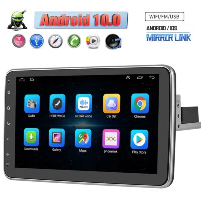 Android 10.0 Car Radio GPS Single 1DIN WIFI Touch Screen Radio Player - Image 1 of 4