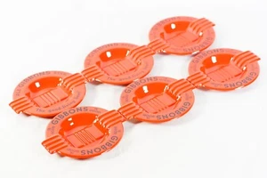 6 Unused 1950s Gibbons Beer Is Good Red Retro Advertising Ashtrays Man Cave - Picture 1 of 8