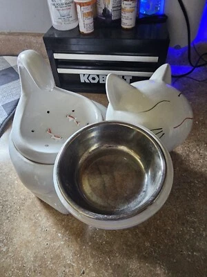 Plato automático de agua/comida para gatos Foto 1 de 4