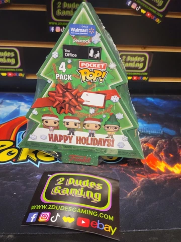 LR3 Funko Pocket POP! The Office Holiday Tree Box Walmart Exclusive 4-Pack New Cover