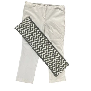 Worthington Pantalones Mujer Talla 20W Lote Blanco Cápsula Tejido Bufanda Trabajo Náutico - Imagen 1 de 15