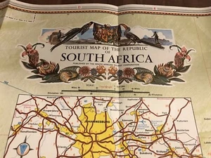 South Africa Vintage 1956 tourist map - Picture 1 of 3