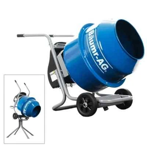 BAUMR-AG 140L Portable Cement Concrete Mixer with Pedestal Stand, 550W Electric - Picture 1 of 10