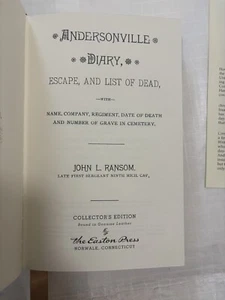 Andersonville Diary: Escape & List of Dead - Picture 1 of 9