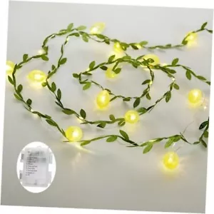 Lemon Decor String Lights Battery Operated Light String 10FT 30LEDs Lemon Vine - Picture 1 of 7