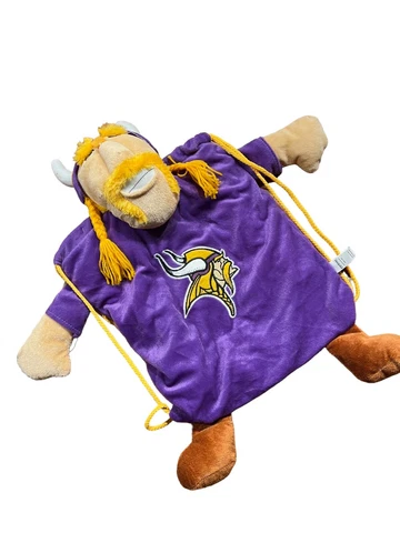 MINNESOTA VIKINGS NFL PLUSH MASCOT FOREVER DRAWSTRING BACKPACK - NEW!! Cover