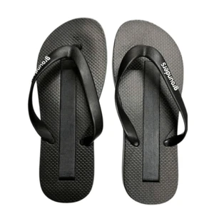EARTHING GROUNDERS BLACK GROUNDING FLIP FLOPS SANDALS MENS SIZE 10 EUR 43 44 NEW - Picture 1 of 5