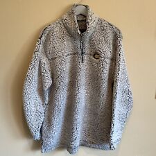 UWEC Blugold BoxerCraft  1/4 Zip Sherpa Pullover 2XL Gray Eau Claire Oversized