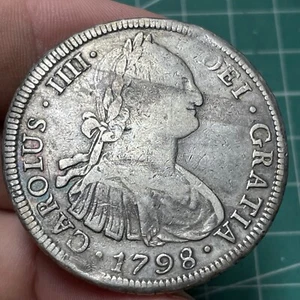 ESPAÑA 8 Reales tipo columnario del año 1798 Carlos IIII IV Ceca de Potosi PP - Imagen 1 de 8