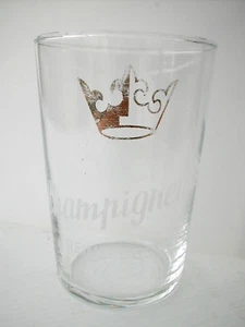 * VERRE A BIERE METEOR CHAMPIGNEULLES REINE DES BIERES 7.5 cm de Ø 11 cm de haut - Imagen 1 de 1