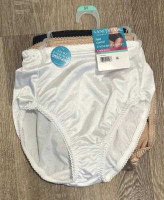 3 Ropa Interior Radiant Vanity Fair Hi Cut Control de Luz Negro Blanco Beige Pequeña 5 Foto 1 de 3